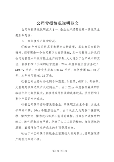 公司亏损情况说明范文.docx