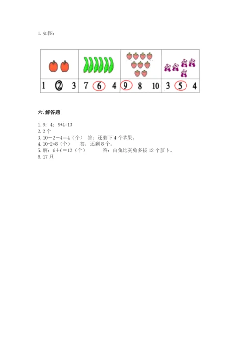 小学数学试卷一年级上册数学期末测试卷精品【b卷】.docx