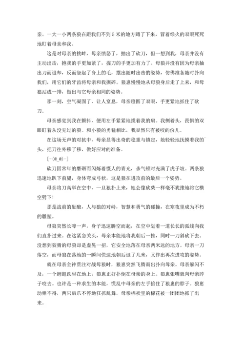 母狼与母亲的较量.docx
