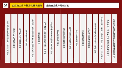 红色插画风简约商务企业安全生产管理体系建设PPT模板管理制度