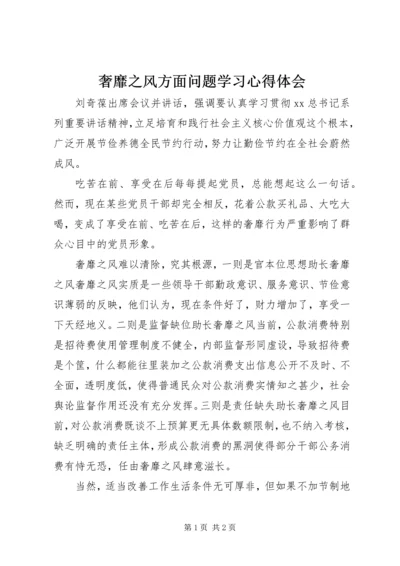 奢靡之风方面问题学习心得体会.docx