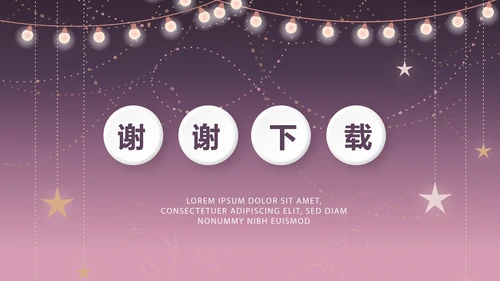 紫色生日快乐电子相册动态PPT模板