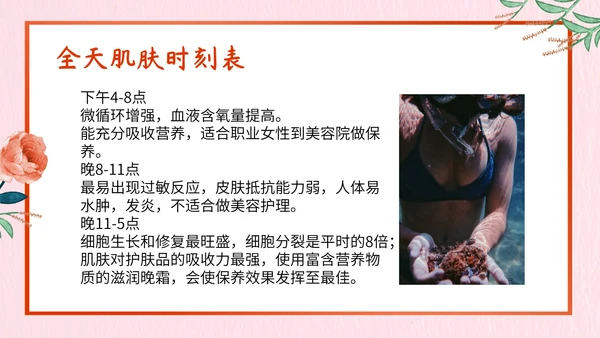 日常美容小知识总结PPT模板