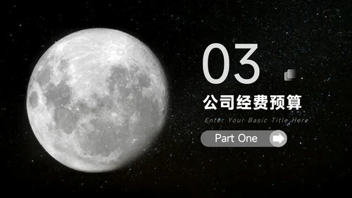 黑白月球主题品牌营销策划PPT模板