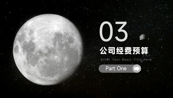 黑白月球主题品牌营销策划PPT模板