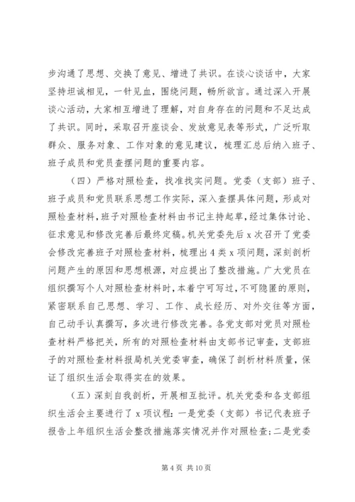 开展主题教育组织生活会民主评议党员的情况报告.docx