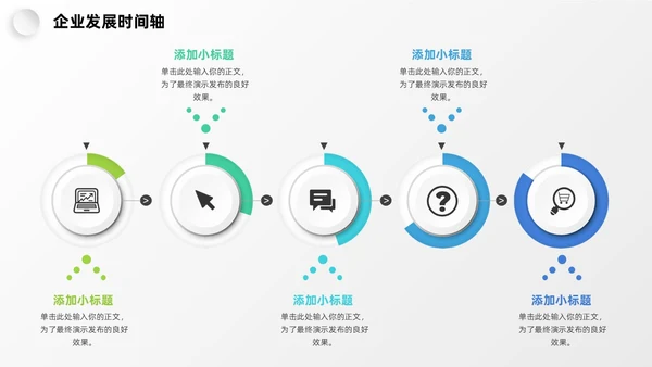 微粒体企业发展时间轴历程图表PPT