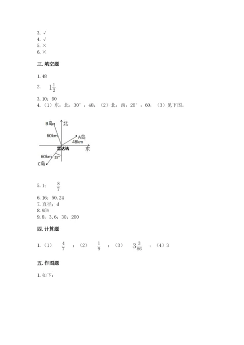 人教版六年级上册数学期末测试卷【培优a卷】.docx