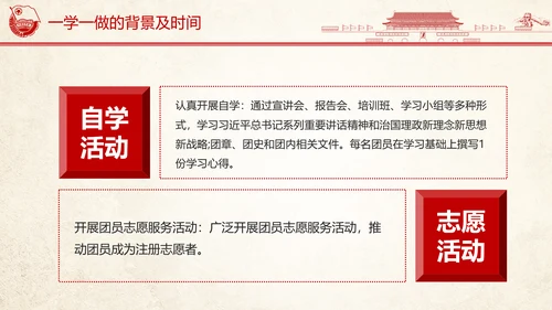 中国共青团一学一做ppt模板