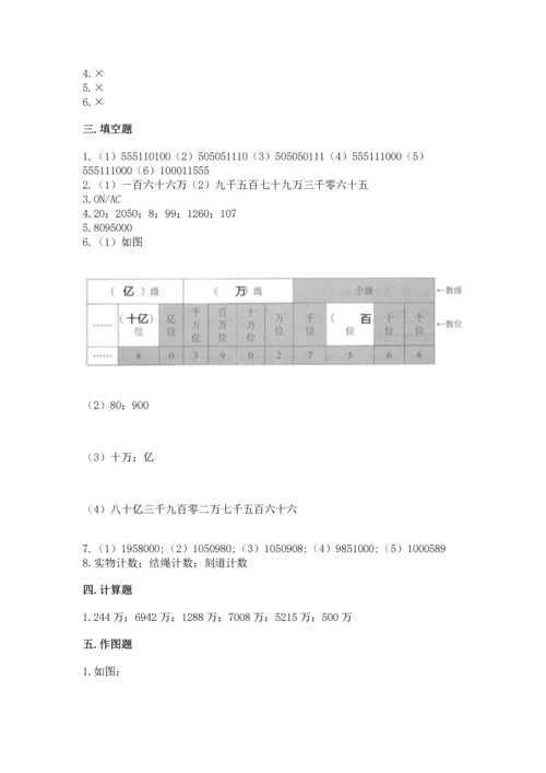 人教版四年级上册数学第一单元《大数的认识》测试卷含答案（达标题）.docx