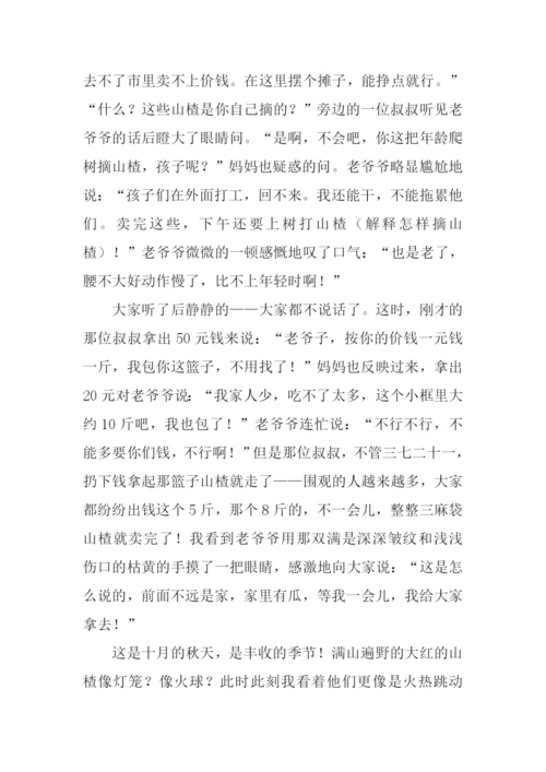 六年级作文人间真情.docx