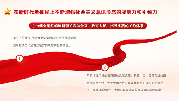 红色中国风党建意识形态PPT
