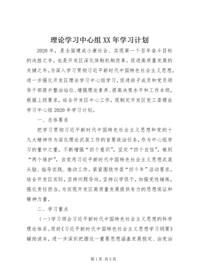 理论学习中心组XX年学习计划.docx