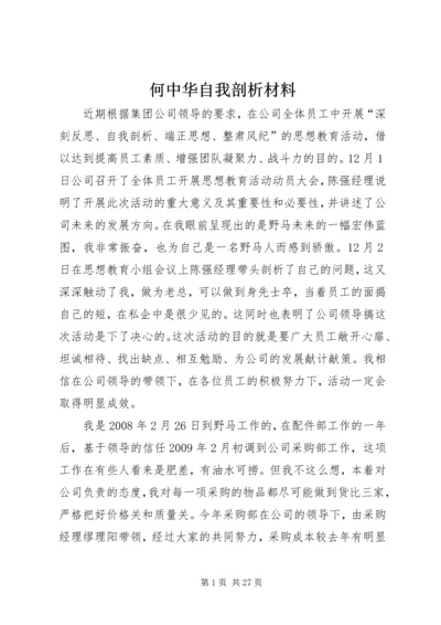何中华自我剖析材料.docx