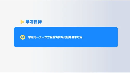 蓝色几何风初一数学一元一次方程课件PPT模板
