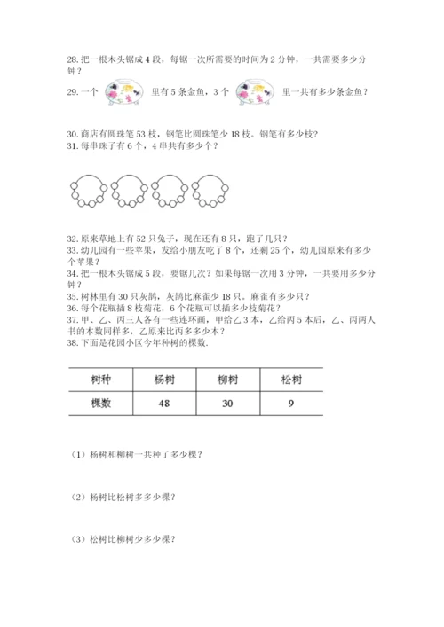 二年级上册数学解决问题60道精品（完整版）.docx