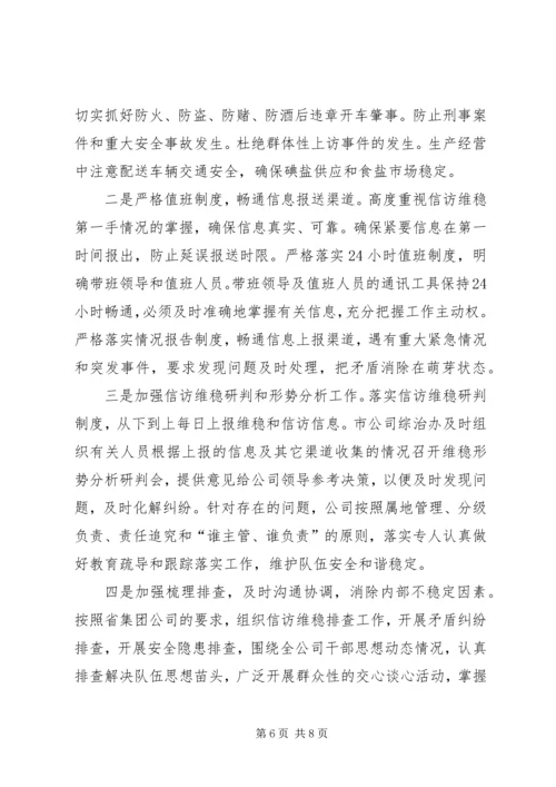 城建公司关于落实全区维稳会议精神的汇报材料.docx