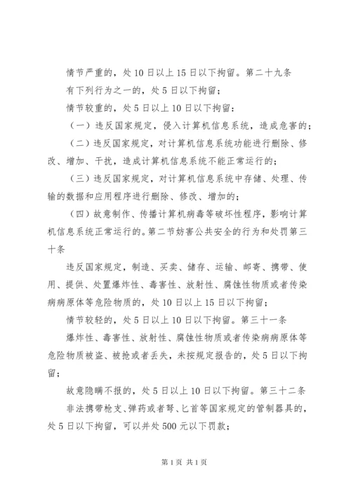 治安管理处罚法全文治安管理处罚法《中华人民共和国治安管理处罚法》全文.docx