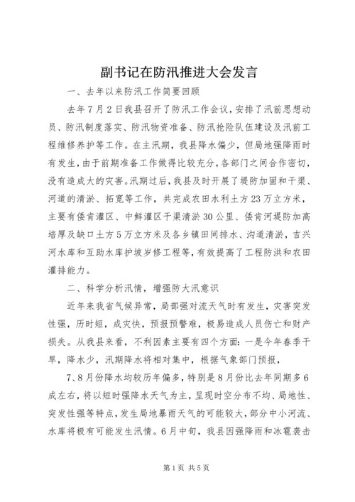 副书记在防汛推进大会发言.docx