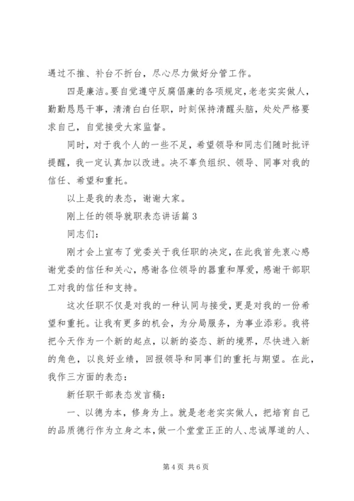 刚上任的领导就职表态讲话.docx