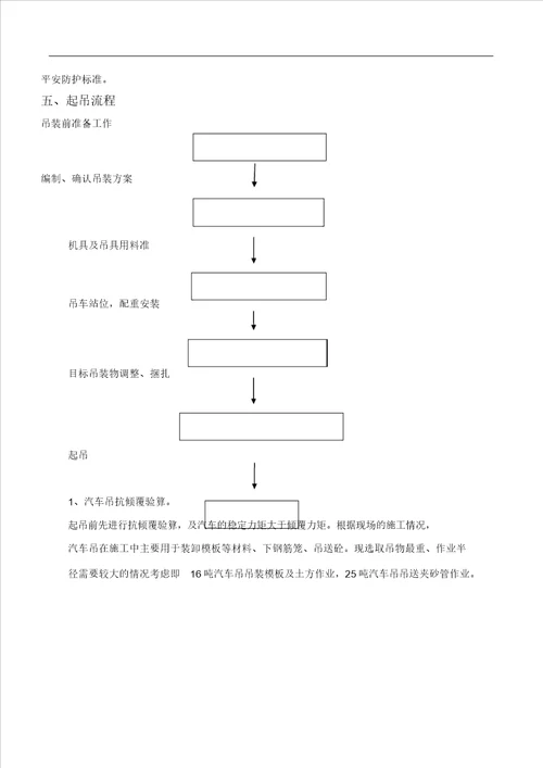 汽车吊安全施工组织方案