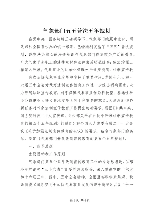 气象部门五五普法五年规划 (3).docx