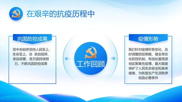 蓝色党建党支部述职报告动态PPT党课