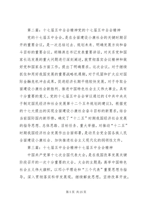 十七届五中全会精神的重大意义.docx