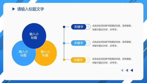 蓝色渐变几何商务汇报PPT模板