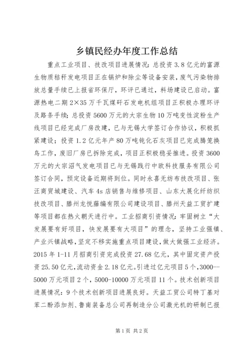 乡镇民经办年度工作总结.docx