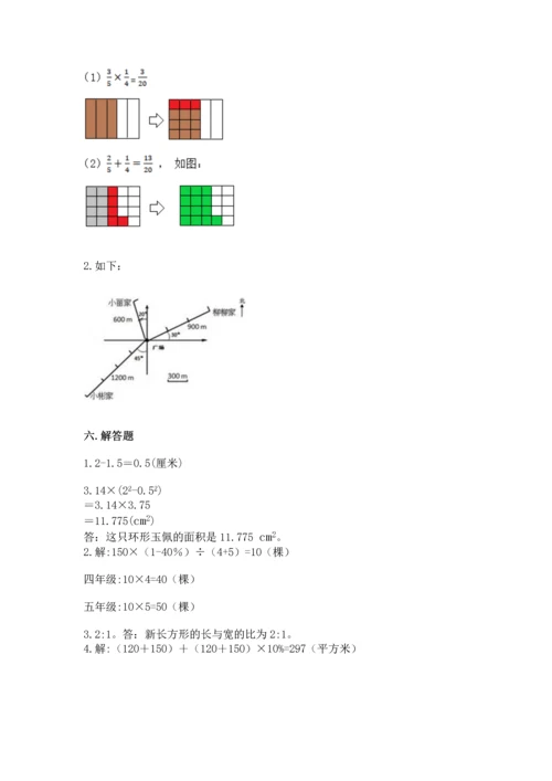 人教版六年级上册数学期末检测卷精品【名师系列】.docx