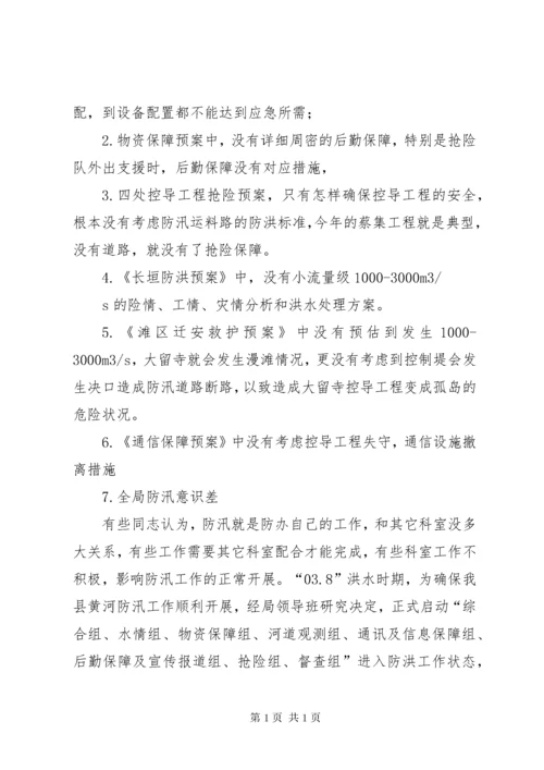 防汛工作经验与存在问题思的汇报 (3).docx