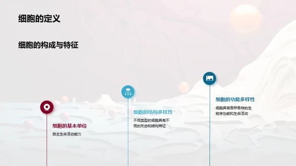 3D风生物医疗教学课件PPT模板