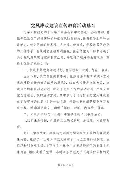 党风廉政建设宣传教育活动总结.docx