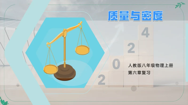 人教版物理八年级上学期第六章《质量与密度》复习课件（33页ppt）