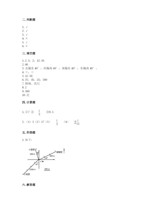 2022人教版六年级上册数学期末测试卷（综合题）.docx