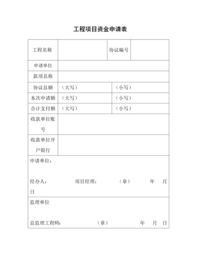 工程项目资金申请表.docx