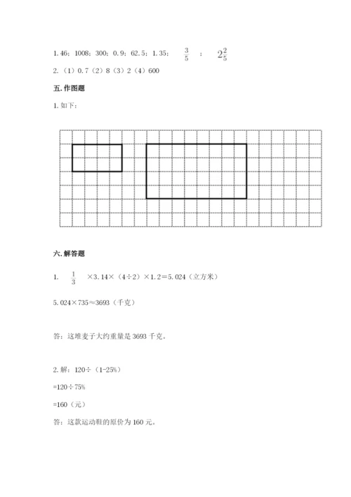 人教版六年级下册数学期末测试卷汇总.docx