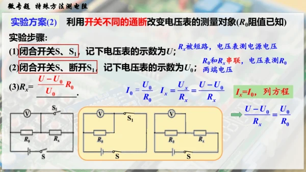 人教版 初中物理 九年级全册 第十七章 欧姆定律 微专题  特殊方法测电阻课件（27页ppt）