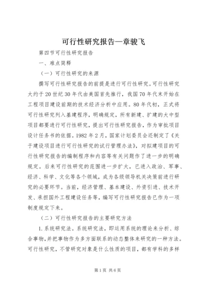 可行性研究报告—章骏飞 (4).docx