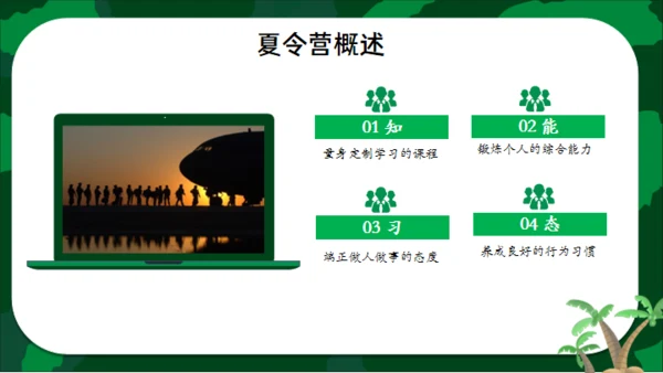 军事夏令营通用PPT模板