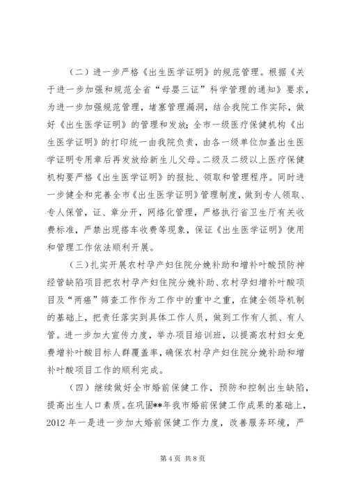 市妇幼保健院工作计划.docx