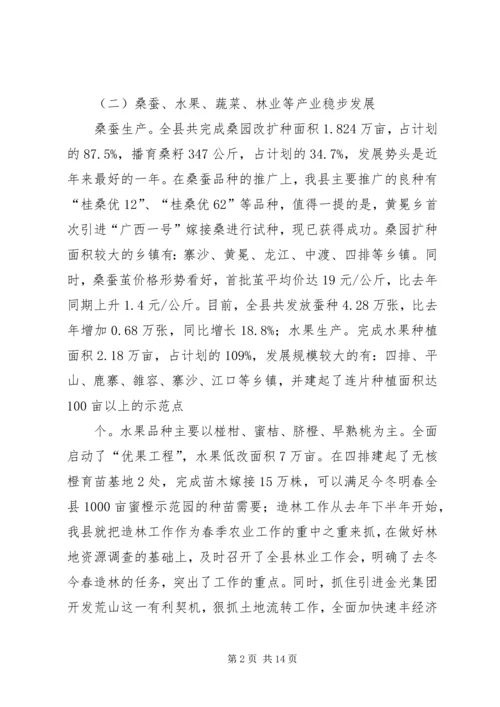 农业和农村工作现场会上的讲话.docx