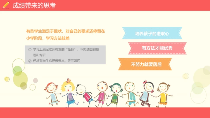 小学六年级期末家长会期末考试总结分析PPT模版