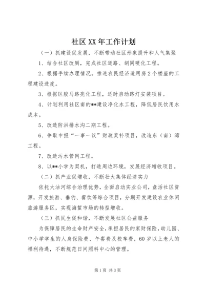 社区XX年工作计划 (12).docx