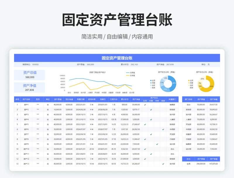 固定资产管理台账