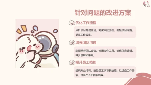 眠眠兔简约可爱风季度工作汇总PPT模版