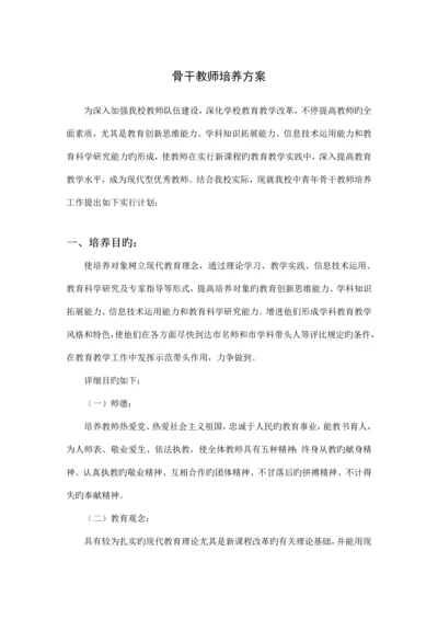 骨干教师培养方案.docx