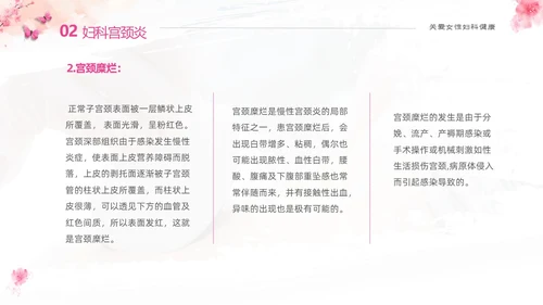 粉色温馨实拍关注女性妇科健康妇科疾病知识讲座PPT