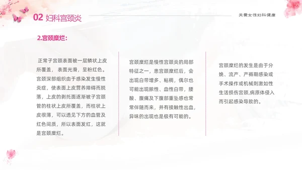 粉色温馨实拍关注女性妇科健康妇科疾病知识讲座PPT